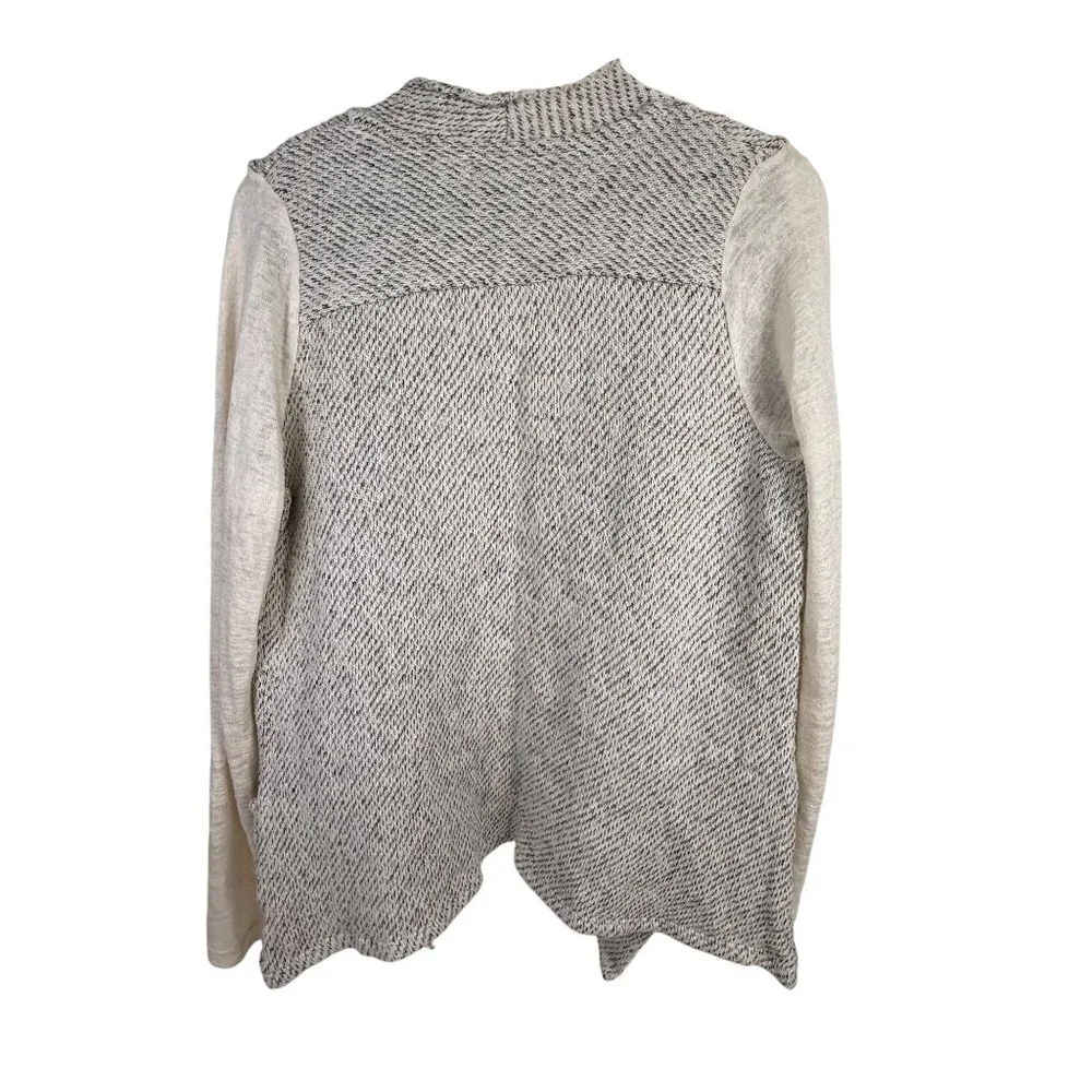 Dahlya Poppa Women's Tier-Draped Long-Sleeve Open-Front Cardigan Sweater Size M